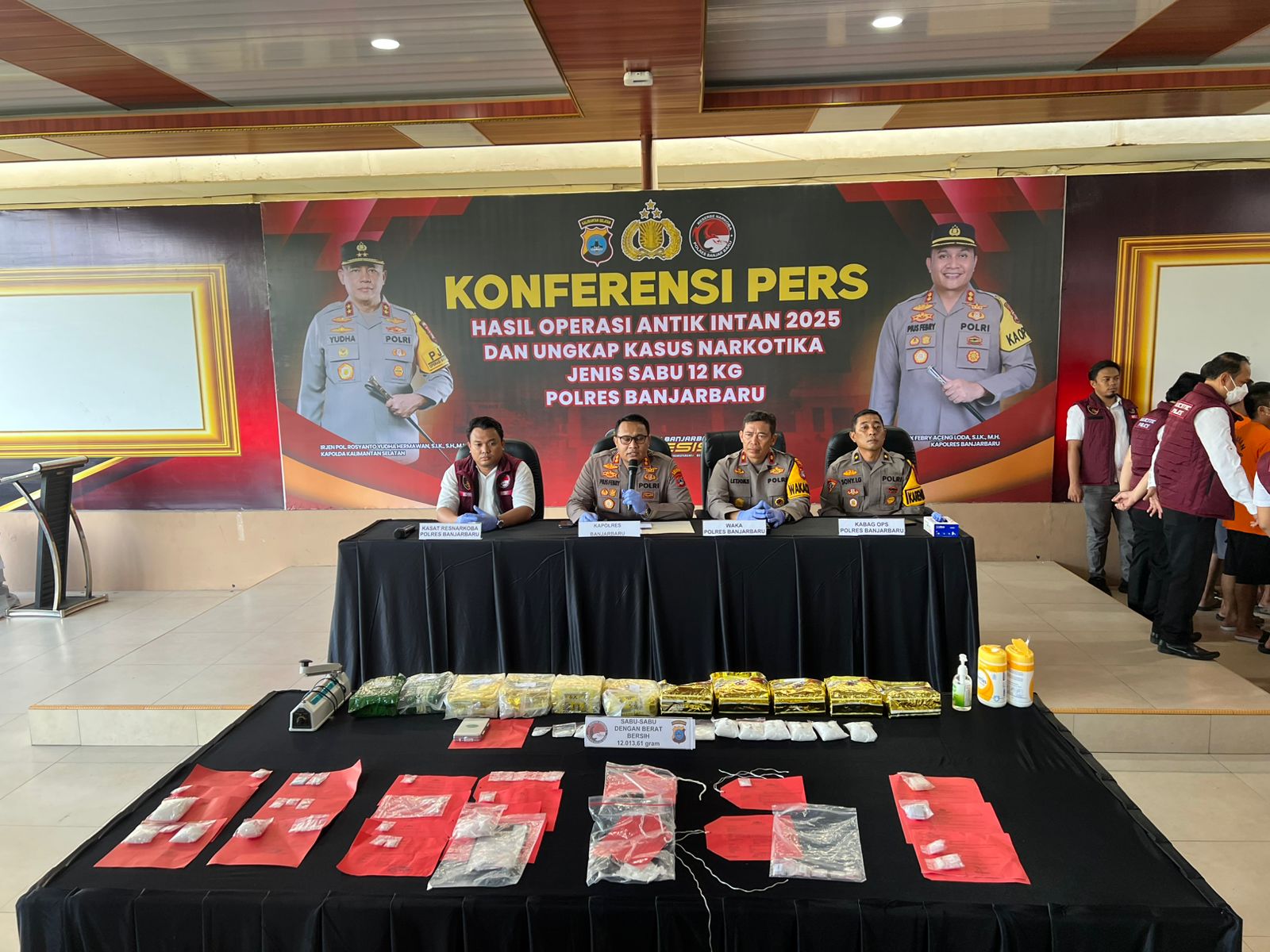 Operasi Antik Intan 2025, Polres Banjarbaru Sita 12 Kg Sabu
