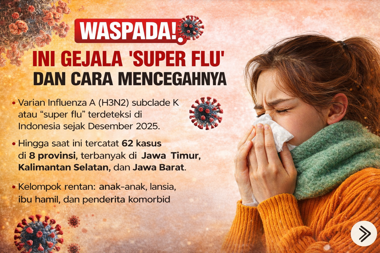 Kasus Super Flu di Kalsel Terbanyak Kedua Nasional, Dinkes Imbau Tetap Waspada Kasus Super Flu di Kalsel Terbanyak Kedua Nasional, Dinkes Imbau Tetap Waspada